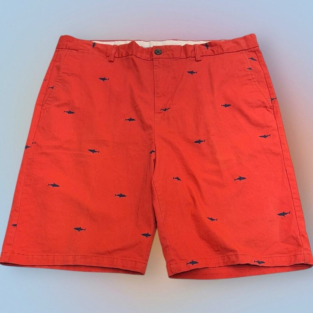OLD NAVY Men’s 40 Coral SHARK PRINT Cotton Shorts
